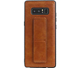 BAOHU Grip Stand Hardcase Backcover - Telefoonhoesje - Achterkant Hoesje - Geschikt voor Samsung Galaxy Note 8 - Bruin