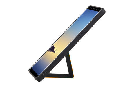 BAOHU Grip Stand Hardcase Backcover - Telefoonhoesje - Achterkant Hoesje - Geschikt voor Samsung Galaxy Note 8 - Bruin