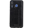 Grip Stand Hardcase Backcover - Telefoonhoesje - Achterkant Hoesje - Geschikt voor Samsung Galaxy M30 - Zwart