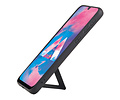 Grip Stand Hardcase Backcover - Telefoonhoesje - Achterkant Hoesje - Geschikt voor Samsung Galaxy M30 - Zwart