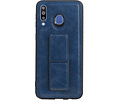 BAOHU Grip Stand Hardcase Backcover - Telefoonhoesje - Achterkant Hoesje - Geschikt voor Samsung Galaxy M30 - Blauw