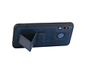 Grip Stand Hardcase Backcover - Telefoonhoesje - Achterkant Hoesje - Geschikt voor Samsung Galaxy M30 - Blauw