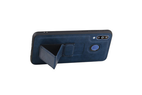 BAOHU Grip Stand Hardcase Backcover - Telefoonhoesje - Achterkant Hoesje - Geschikt voor Samsung Galaxy M30 - Blauw