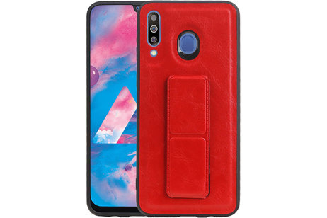 BAOHU Grip Stand Hardcase Backcover - Telefoonhoesje - Achterkant Hoesje - Geschikt voor Samsung Galaxy M30 - Rood