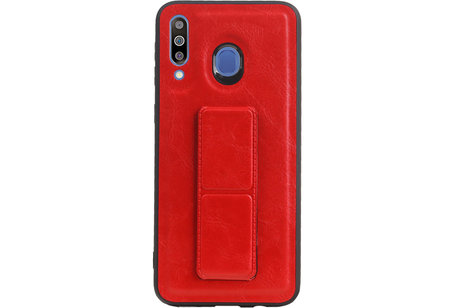 BAOHU Grip Stand Hardcase Backcover - Telefoonhoesje - Achterkant Hoesje - Geschikt voor Samsung Galaxy M30 - Rood