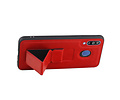 BAOHU Grip Stand Hardcase Backcover - Telefoonhoesje - Achterkant Hoesje - Geschikt voor Samsung Galaxy M30 - Rood