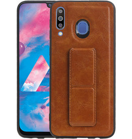 BAOHU Grip Stand Hardcase Backcover Samsung Galaxy M30 Bruin