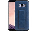 Grip Stand Hardcase Backcover - Telefoonhoesje - Achterkant Hoesje - Geschikt voor Samsung Galaxy S8 - Blauw