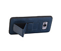 Grip Stand Hardcase Backcover - Telefoonhoesje - Achterkant Hoesje - Geschikt voor Samsung Galaxy S8 - Blauw