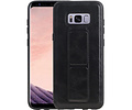 BAOHU Grip Stand Hardcase Backcover - Telefoonhoesje - Achterkant Hoesje - Geschikt voor Samsung Galaxy S8 Plus - Zwart
