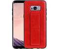 Grip Stand Hardcase Backcover - Telefoonhoesje - Achterkant Hoesje - Geschikt voor Samsung Galaxy S8 Plus - Rood