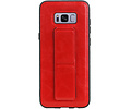BAOHU Grip Stand Hardcase Backcover - Telefoonhoesje - Achterkant Hoesje - Geschikt voor Samsung Galaxy S8 Plus - Rood