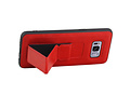 Grip Stand Hardcase Backcover - Telefoonhoesje - Achterkant Hoesje - Geschikt voor Samsung Galaxy S8 Plus - Rood