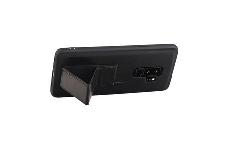Grip Stand Hardcase Backcover - Telefoonhoesje - Achterkant Hoesje - Geschikt voor Samsung Galaxy S9 Plus - Zwart