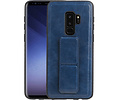 Grip Stand Hardcase Backcover - Telefoonhoesje - Achterkant Hoesje - Geschikt voor Samsung Galaxy S9 Plus - Blauw