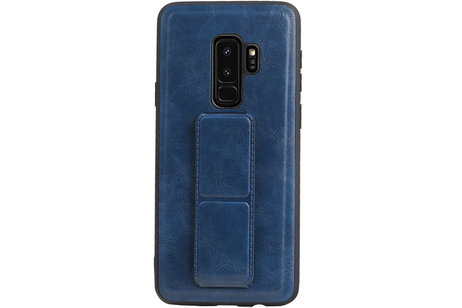 Grip Stand Hardcase Backcover - Telefoonhoesje - Achterkant Hoesje - Geschikt voor Samsung Galaxy S9 Plus - Blauw