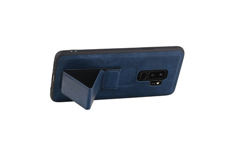 Grip Stand Hardcase Backcover - Telefoonhoesje - Achterkant Hoesje - Geschikt voor Samsung Galaxy S9 Plus - Blauw