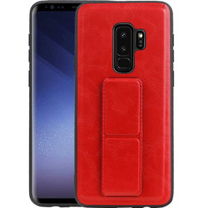 Grip Stand Hardcase Backcover - Telefoonhoesje - Achterkant Hoesje - Geschikt voor Samsung Galaxy S9 Plus - Rood