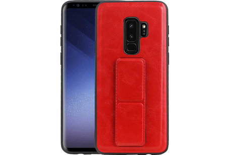 BAOHU Grip Stand Hardcase Backcover - Telefoonhoesje - Achterkant Hoesje - Geschikt voor Samsung Galaxy S9 Plus - Rood