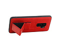 BAOHU Grip Stand Hardcase Backcover - Telefoonhoesje - Achterkant Hoesje - Geschikt voor Samsung Galaxy S9 Plus - Rood