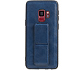 BAOHU Grip Stand Hardcase Backcover - Telefoonhoesje - Achterkant Hoesje - Geschikt voor Samsung Galaxy S9 - Blauw