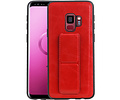 BAOHU Grip Stand Hardcase Backcover - Telefoonhoesje - Achterkant Hoesje - Geschikt voor Samsung Galaxy S9 - Rood