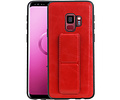 Grip Stand Hardcase Backcover - Telefoonhoesje - Achterkant Hoesje - Geschikt voor Samsung Galaxy S9 - Rood