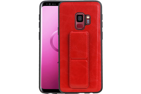 Grip Stand Hardcase Backcover - Telefoonhoesje - Achterkant Hoesje - Geschikt voor Samsung Galaxy S9 - Rood