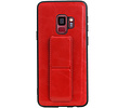 Grip Stand Hardcase Backcover - Telefoonhoesje - Achterkant Hoesje - Geschikt voor Samsung Galaxy S9 - Rood