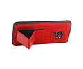 Grip Stand Hardcase Backcover - Telefoonhoesje - Achterkant Hoesje - Geschikt voor Samsung Galaxy S9 - Rood