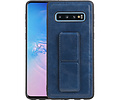 Grip Stand Hardcase Backcover - Telefoonhoesje - Achterkant Hoesje - Geschikt voor Samsung Galaxy S10 - Blauw