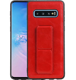 BAOHU Grip Stand Hardcase Backcover Samsung Galaxy S10 Rood
