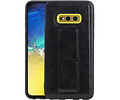 BAOHU Grip Stand Hardcase Backcover - Telefoonhoesje - Achterkant Hoesje - Geschikt voor Samsung Galaxy S10E - Zwart