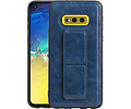BAOHU Grip Stand Hardcase Backcover - Telefoonhoesje - Achterkant Hoesje - Geschikt voor Samsung Galaxy S10E - Blauw