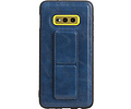 Grip Stand Hardcase Backcover - Telefoonhoesje - Achterkant Hoesje - Geschikt voor Samsung Galaxy S10E - Blauw