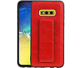 Grip Stand Hardcase Backcover - Telefoonhoesje - Achterkant Hoesje - Geschikt voor Samsung Galaxy S10E - Rood