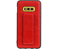 BAOHU Grip Stand Hardcase Backcover - Telefoonhoesje - Achterkant Hoesje - Geschikt voor Samsung Galaxy S10E - Rood