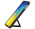 BAOHU Grip Stand Hardcase Backcover - Telefoonhoesje - Achterkant Hoesje - Geschikt voor Samsung Galaxy S10E - Rood