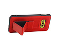 Grip Stand Hardcase Backcover - Telefoonhoesje - Achterkant Hoesje - Geschikt voor Samsung Galaxy S10E - Rood