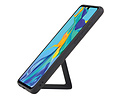 Grip Stand Hardcase Backcover - Telefoonhoesje - Achterkant Hoesje - Geschikt voor Huawei P30 - Zwart