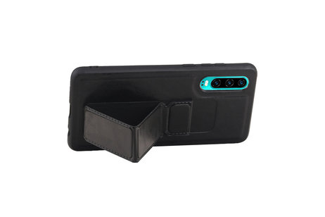 BAOHU Grip Stand Hardcase Backcover - Telefoonhoesje - Achterkant Hoesje - Geschikt voor Huawei P30 - Zwart
