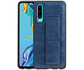 BAOHU Grip Stand Hardcase Backcover - Telefoonhoesje - Achterkant Hoesje - Geschikt voor Huawei P30 - Blauw