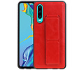 BAOHU Grip Stand Hardcase Backcover - Telefoonhoesje - Achterkant Hoesje - Geschikt voor Huawei P30 - Rood