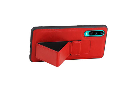 Grip Stand Hardcase Backcover - Telefoonhoesje - Achterkant Hoesje - Geschikt voor Huawei P30 - Rood