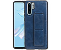 Grip Stand Hardcase Backcover - Telefoonhoesje - Achterkant Hoesje - Geschikt voor Huawei P30 Pro - Blauw