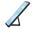 Grip Stand Hardcase Backcover - Telefoonhoesje - Achterkant Hoesje - Geschikt voor Huawei P30 Pro - Blauw