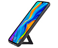 Grip Stand Hardcase Backcover - Telefoonhoesje - Achterkant Hoesje - Geschikt voor Huawei P30 Lite / Nova 4E - Zwart