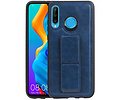 Grip Stand Hardcase Backcover - Telefoonhoesje - Achterkant Hoesje - Geschikt voor Huawei P30 Lite / Nova 4E - Blauw