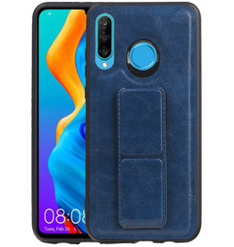 BAOHU Grip Stand Hardcase Backcover Huawei P30 Lite / Nova 4E Blauw