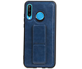 Grip Stand Hardcase Backcover - Telefoonhoesje - Achterkant Hoesje - Geschikt voor Huawei P30 Lite / Nova 4E - Blauw